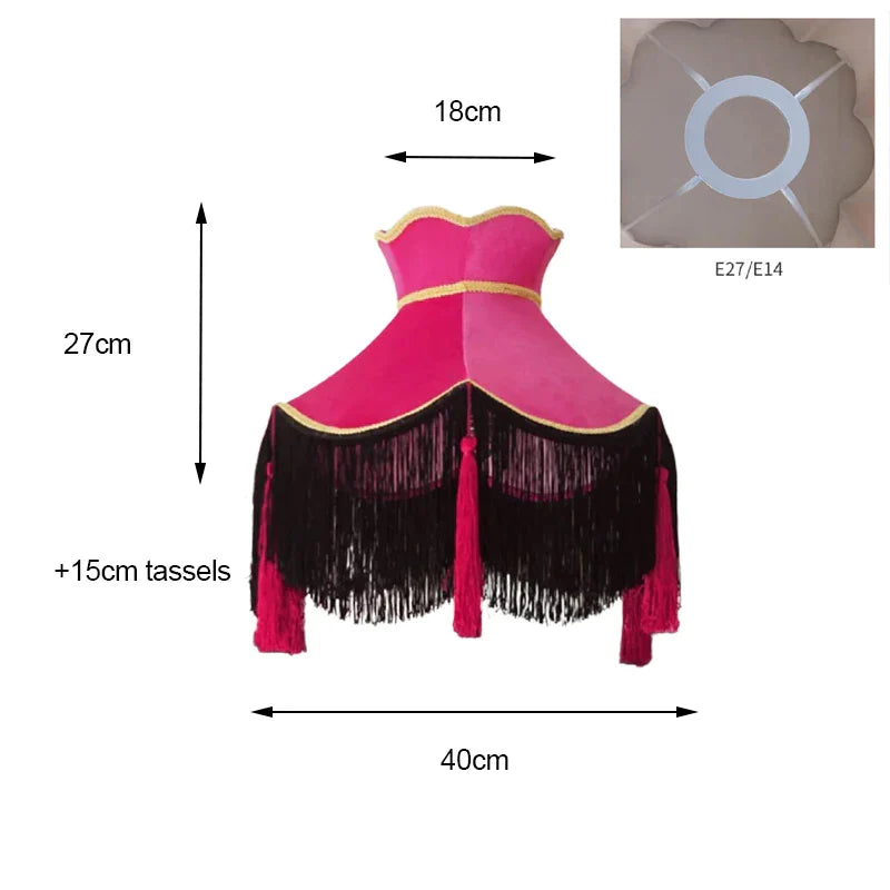 DecorBites™ Burgundy Wine Red Fabric Lampshade for Table, Floor & Pendant Light