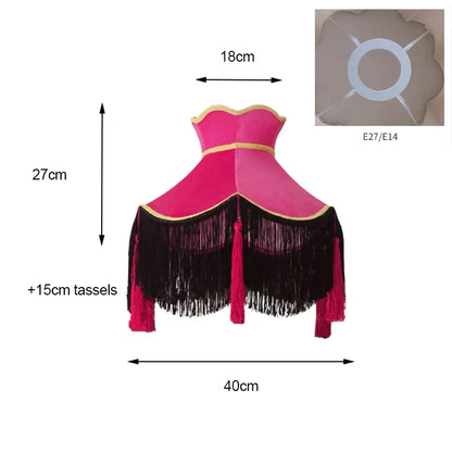 DecorBites™ Burgundy Wine Red Fabric Lampshade for Table, Floor & Pendant Light