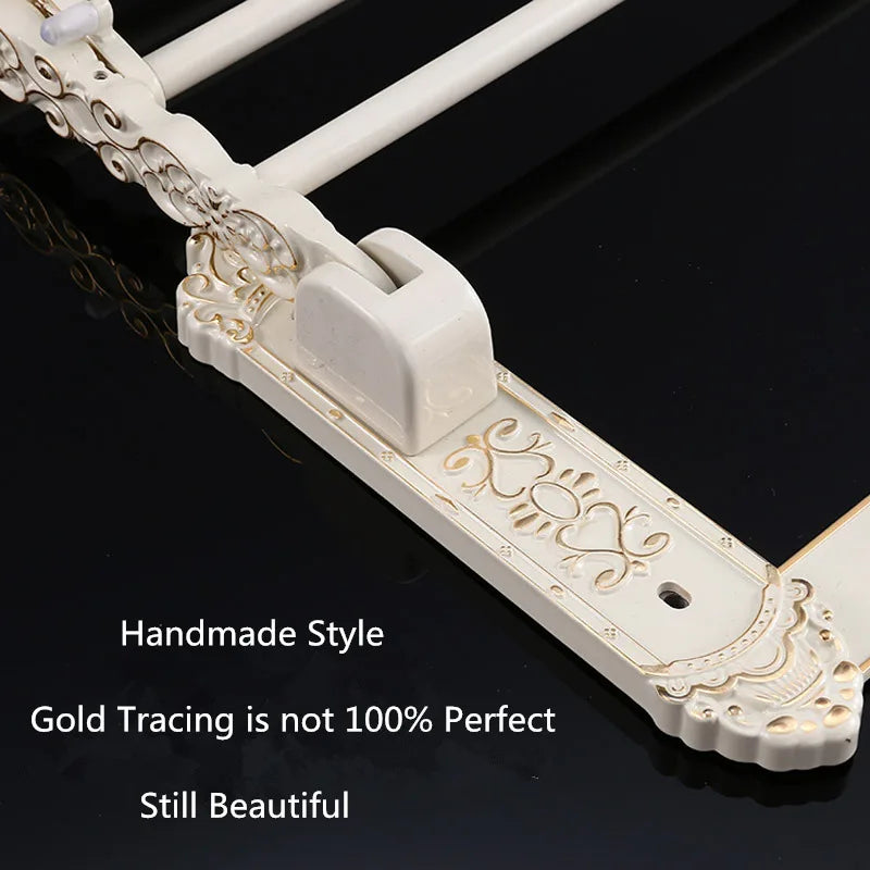 Juego de herrajes de baño de aluminio DecorBites™: estante, toallero, portarrollos de papel, soporte para cepillos, ganchos