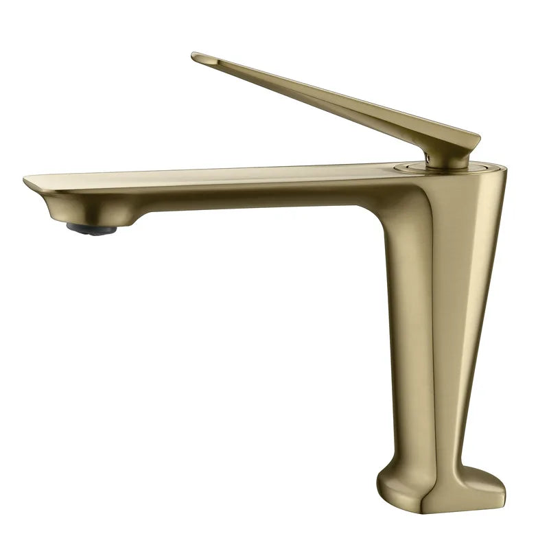 Grifo de lavabo DecorBites™ en oro cepillado - Grifo de agua fría/caliente - Mezclador de montaje sobre encimera