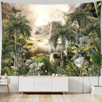 DecorBites™ King Palm Landscape Plant Tapestry - Tropical Wall Hanging Home Decor