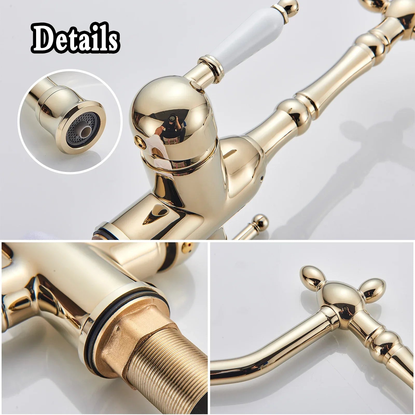 Decorbites™ Gold Küchenfilterarmatur mit 360° Drehung und dualen Wasserfunktionsmodi