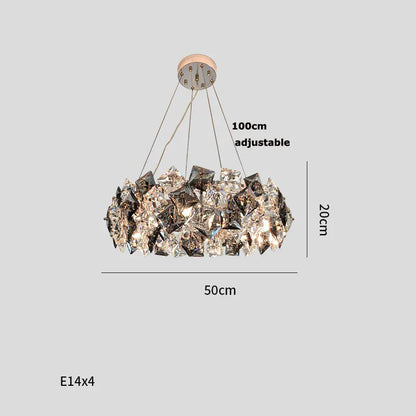 DecorBites™ Crystal Dimmable LED Chandelier in Gold and Silver Finishes