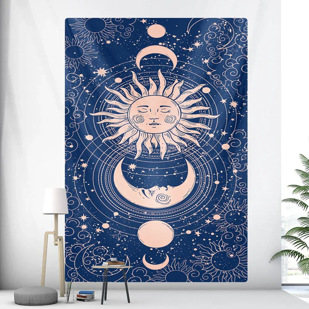 Decobites Tarot Card Psychedelic Tapestry Wall Hanging for Bohemian Home Decor