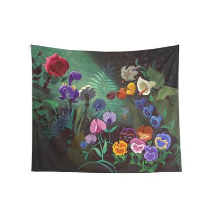 Wildflower Botanical Tapestry - Decobites Colorful Flower Wall Hanging Decor