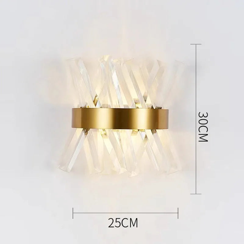 DecorBites™ Crystal Wall Lamp: Elegant Lighting for Living Room, Bedroom, and Staircase