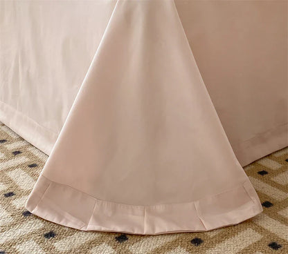 Juego de cama DecorBites™ French Princess de 1000 hilos de algodón con bordado de flores y volantes