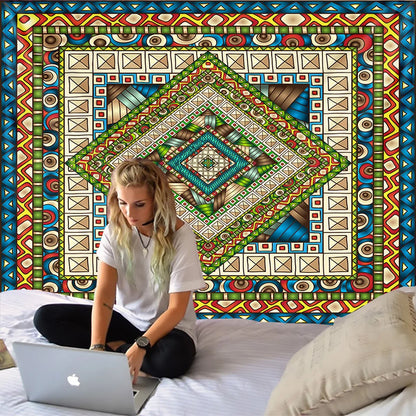 Decobites Mandala Tapestry Wall Hanging Beach Throw Rug - Bohemian Yoga Shawl Mat