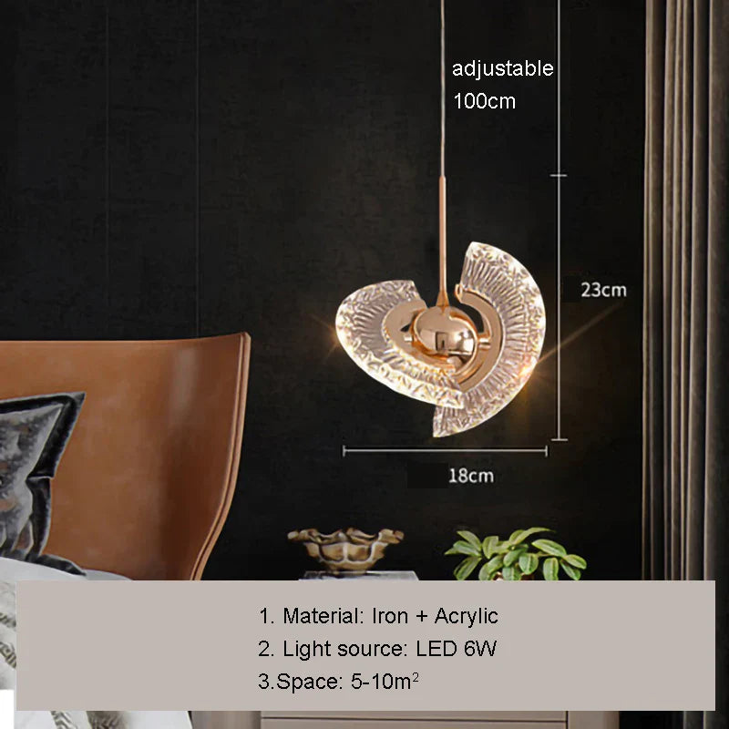 DecorBites™ Gold LED Pendant Light - Elegant Adjustable Chandelier for Indoor Home decor
