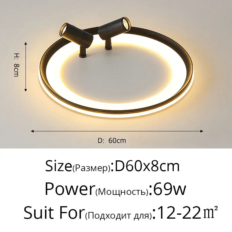 DecorBites™ LED Chandelier: Modern Indoor Lighting Fixture for Bedroom, Living Room, Kitchen & Showroom