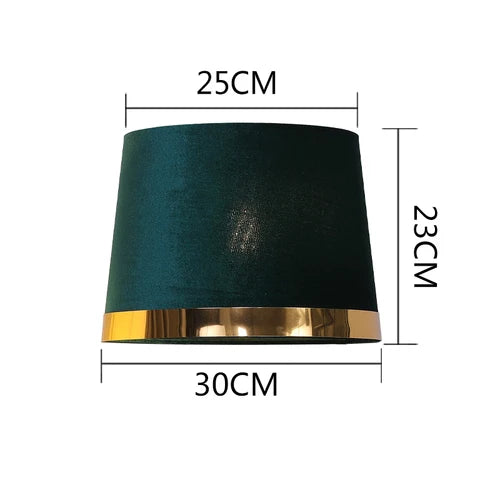 DecorBites™ Golden Edge Large Cloth Lampshade Cover for Bedroom Bedside Floor Lamp
