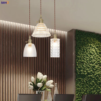Lámparas Colgantes de Vidrio Decorbites™: Estilo Nórdico Japonés, Lámpara LED Industrial Vintage para Hogar, Bar, Café