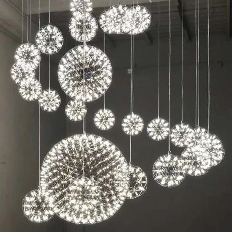 DecorBites™ Gypsophila Sparkball Pendant Lights – Indoor Living Room Cafe Lighting Fixture