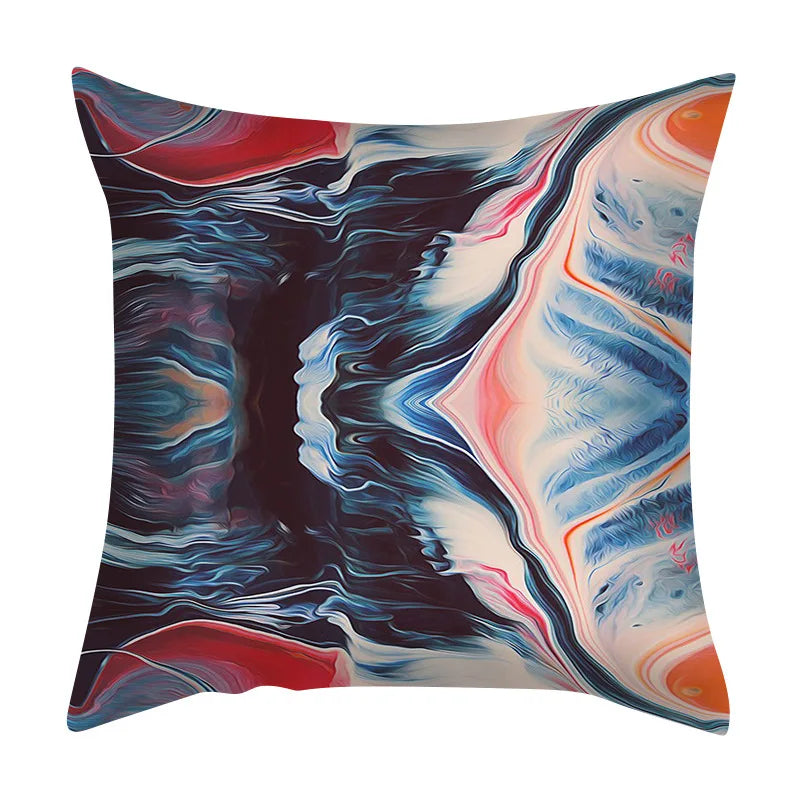 غطاء وسادة رخامي بنقش حبر تجريدي من DecorBites™ - ديكور منزلي للأريكة ومقعد السيارة