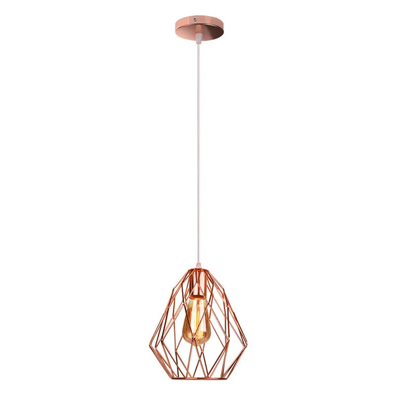 Lámpara colgante de jaula de metal de hierro Decorbites™ luz de techo industrial vintage