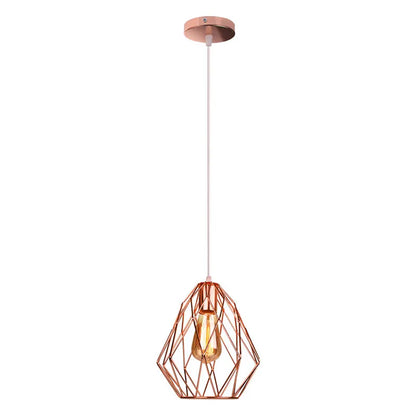 Lámpara colgante de jaula de metal de hierro Decorbites™ luz de techo industrial vintage