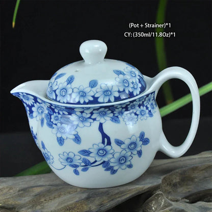 Juego de té DecorBites™ con tetera de dragón, vajilla de porcelana Kung Fu para la ceremonia del té Puer Oolong