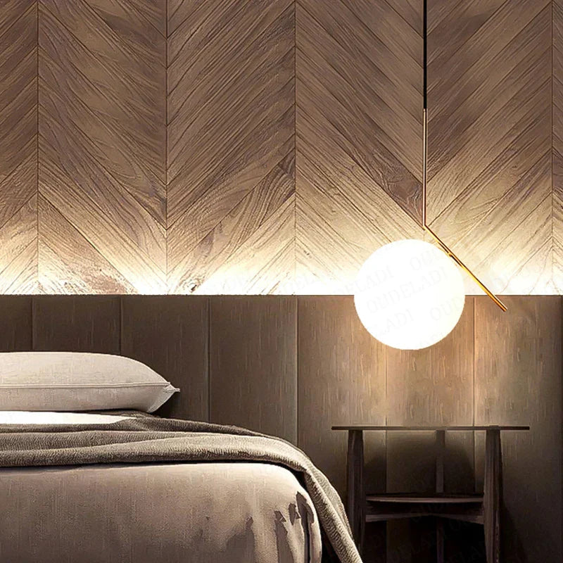 Pantalla colgante de bola de cristal DecorBites™ - Diseño de bola de cristal lechoso de alta calidad