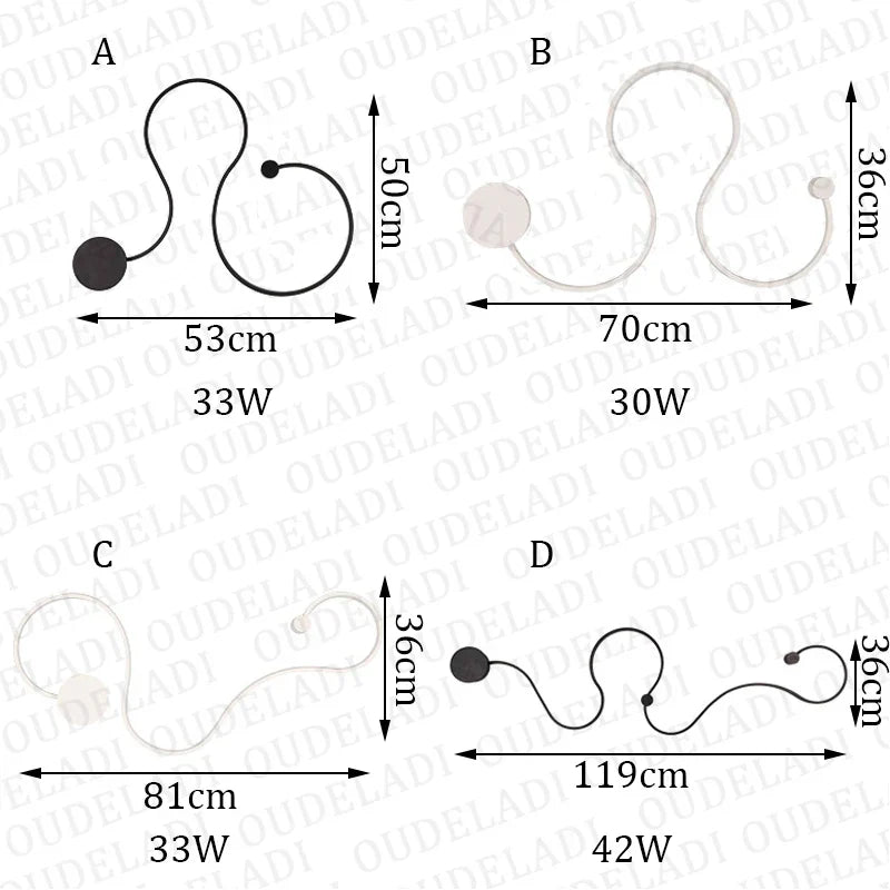 DecorBites™ LED Aluminum Wall Lamps for Home Lighting Decoration