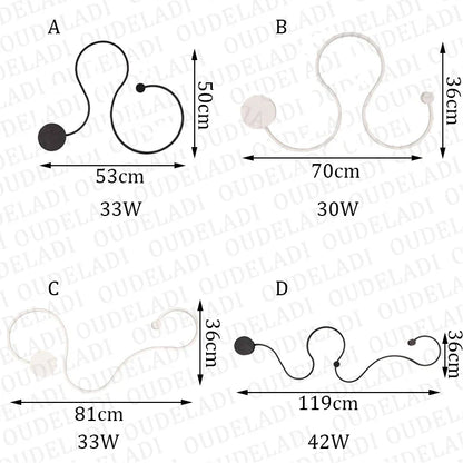 DecorBites™ LED Aluminum Wall Lamps for Home Lighting Decoration