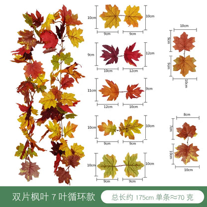 ديكورات منزلية من مجموعة ديكوربايتس™ هارفست: ديكورات معلقة على شكل قرع، مخروط صنوبر، ورقة قيقب، كرمة