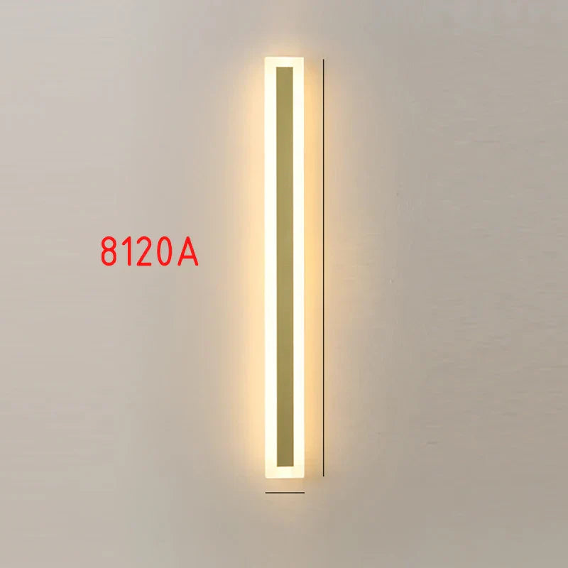 DecorBites™ LED Wall Lamp: Waterproof, Dimmable, Aluminum, Outdoor Sconce Light - Gold
