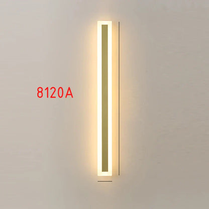 DecorBites™ LED Wall Lamp: Waterproof, Dimmable, Aluminum, Outdoor Sconce Light - Gold