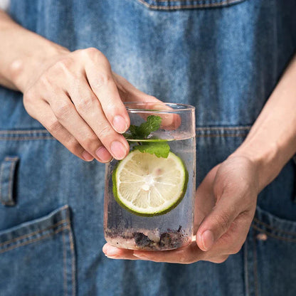 DecorBites™ Glass Drinkware Cup Set - Durable Coffee Mug, Tea, Juice, Cocktail, Whiskey Glass