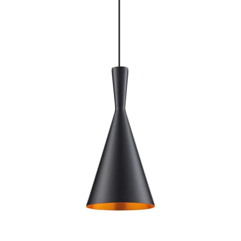 DecorBites™ Black & Gold Musical Pendant Light for Dining, Living Room, & Bar Decor