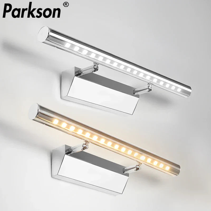 DecorBites™ LED Bathroom Wall Light Stainless Steel Makeup Mirror Lamp Fixtures