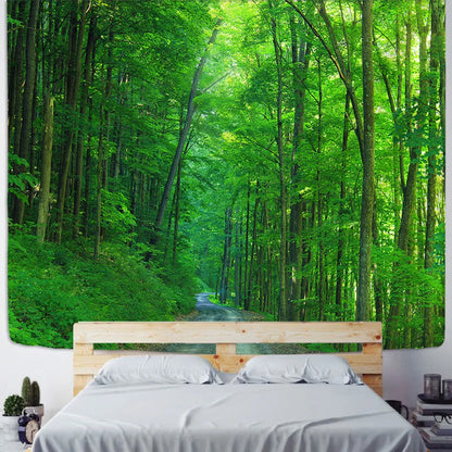 Decobites Natural Forest Mandala Wall Tapestry - Bohemian Wall Art Decor