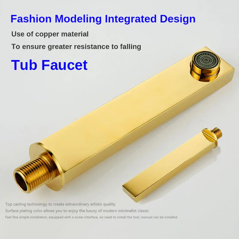 Gold Rainfall Bath Faucet