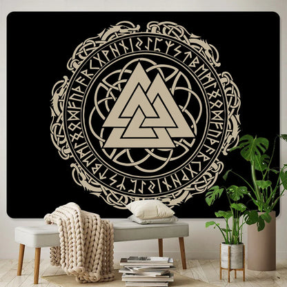 Decobites Viking Energy Meditation Tapestry: Spiritual Home Decor for Hippie Bohemian Vibes