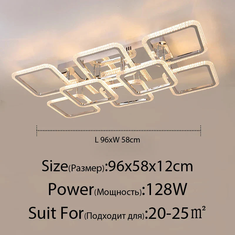 DecorBites™ LED Chandelier: Remote Dimmable Indoor Lighting for Bedroom, Restaurant, Living Room