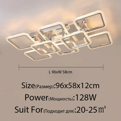 DecorBites™ LED Chandelier: Remote Dimmable Indoor Lighting for Bedroom, Restaurant, Living Room