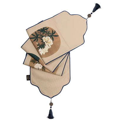 DecorBites™ Chinese Painting Women Print Table Runner Handmade Traditional Chic Decor