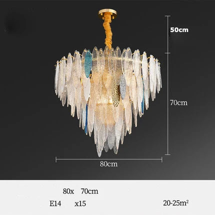 ثريا ديكوربايتس™ آرت ديكو زجاجية من الحديد LED لغرفة الطعام