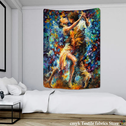 Decobites Psychedelic Witchcraft Oil Painting Tapestry for Bohemian Home Decor