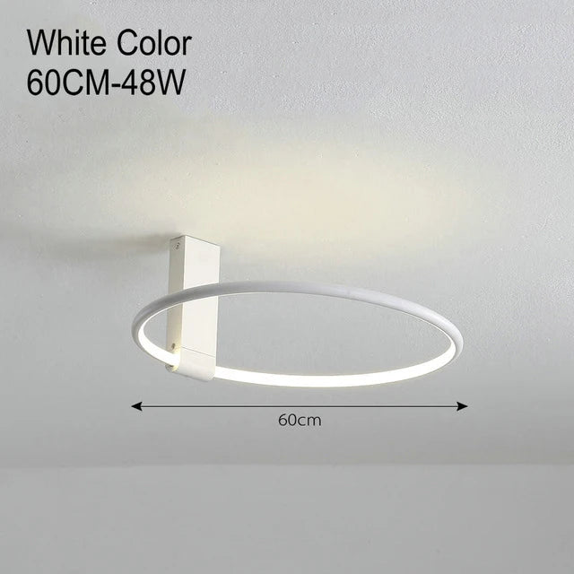 DecorBites™ LED Round Ceiling Lamp Scandinavian Design White Black Gold Metal Aluminum