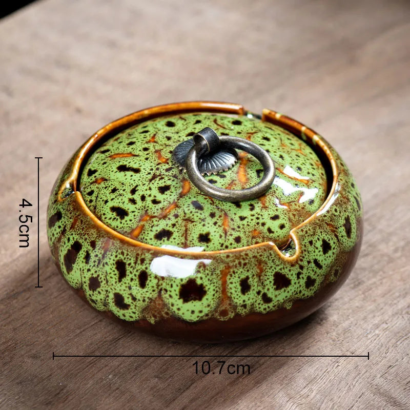 DecorBites™ Glazed Porcelain Ashtray: Stylish Desk Decoration & Gift for Boyfriend