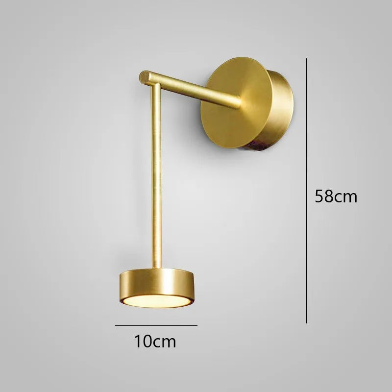 DecorBites™ Adjustable Direction Simple LED Wall Light - Nordic Gold Iron Art Wall Lamp