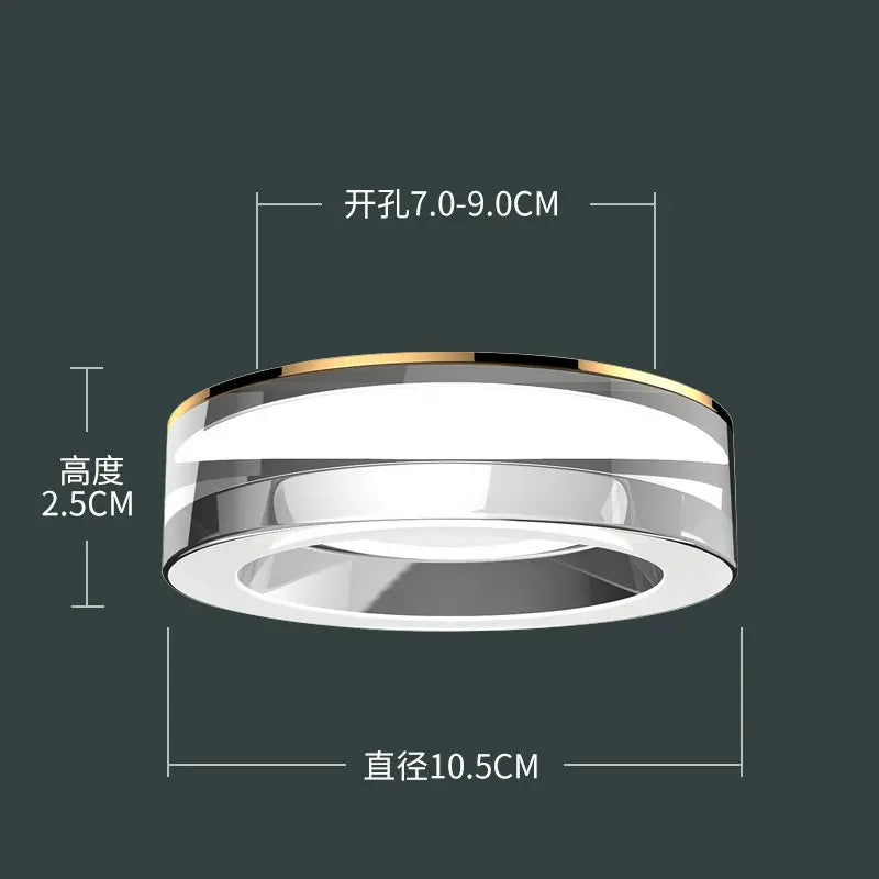 Foco de techo LED de cristal DecorBites™ para sala de estar, dormitorio, baño - Luminarias de cocina empotradas modernas