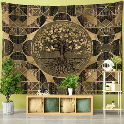 Decobites Psychedelic Tree of Life Cloth Tapestry Bohemian Wall Hanging Home Decor