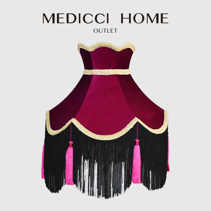 DecorBites™ Burgundy Wine Red Fabric Lampshade for Table, Floor & Pendant Light