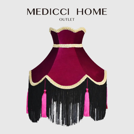 DecorBites™ Burgundy Wine Red Fabric Lampshade for Table, Floor & Pendant Light