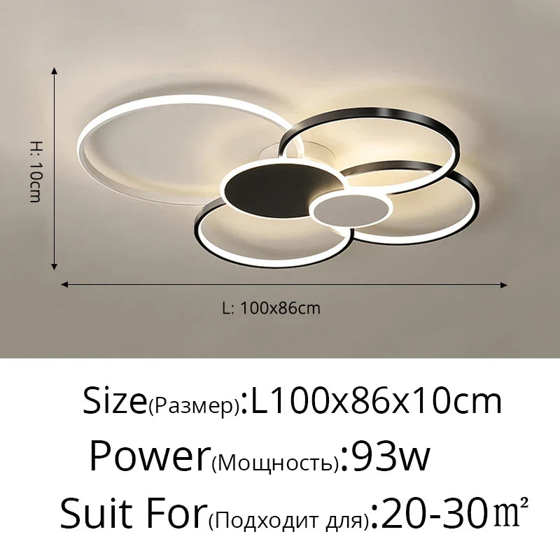 Decorbites™ Lámpara de techo LED de araña para sala de estar, dormitorio, comedor, accesorios de iluminación interior para salón