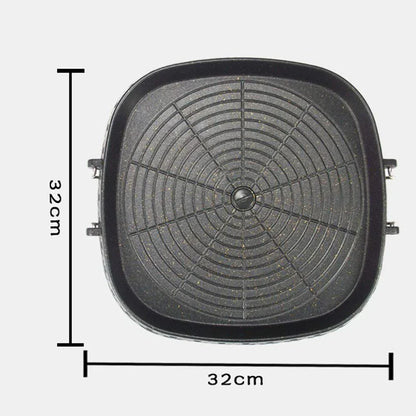 DecorBites™ Double Layered Non-Stick Korean BBQ Grill Pan - Indoor Outdoor Grilling