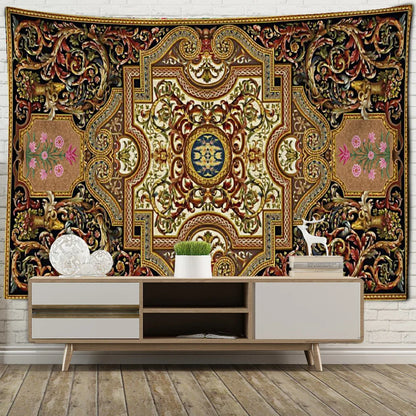 Decobites Persian Mandala Printed Blanket Tapestry for Retro Home Decor