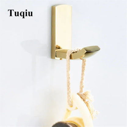 DecorBites™ Gold Brass Bathroom Hardware Set: Paper Holder, Towel Bar, Soap Basket, Towel Rack