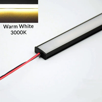 Perfiles de aluminio para tiras LED en forma de U AC220V de DecorBites™ - Iluminación lineal tubular bajo mueble